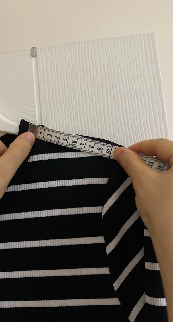 Siyah Beyaz Çizgili Midi Elbise - Görsel 4