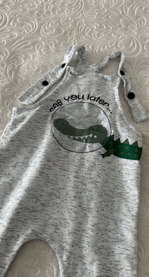 Gri Erkek Çocuk Örme Tulum - Görsel 2