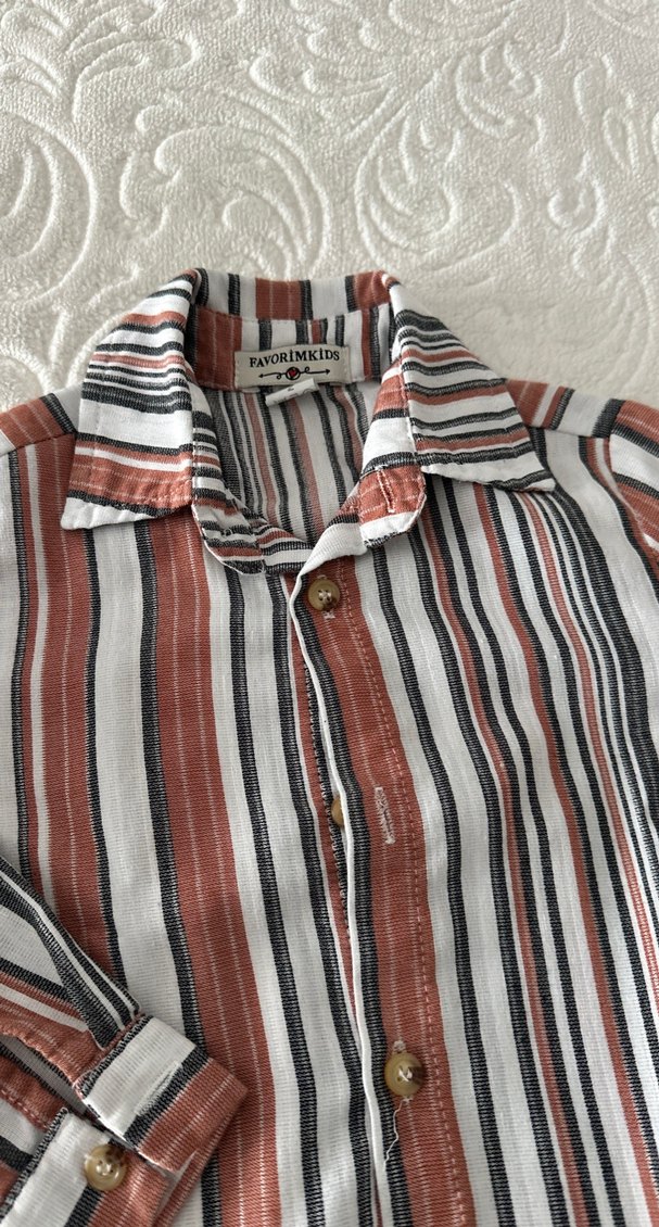 Erkek Çocuk Uzun Kollu Düğmeli Gömlek - Görsel 2
