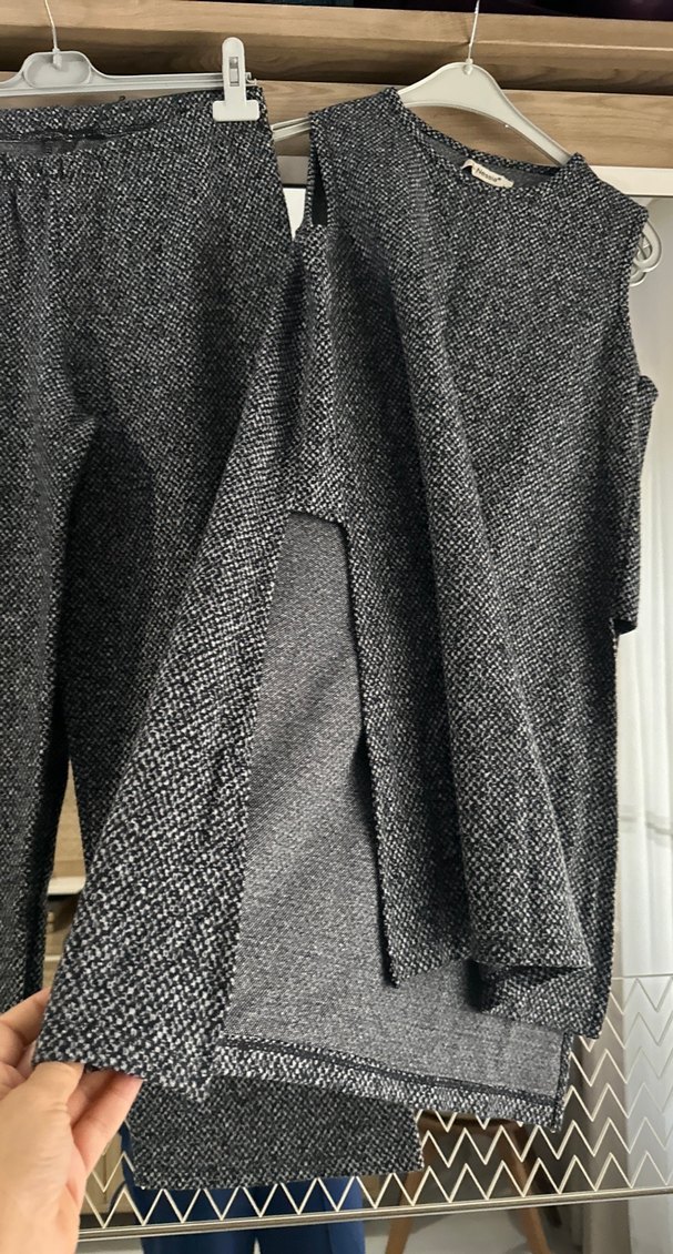 Gri Örgü Kadın takım - Görsel 2