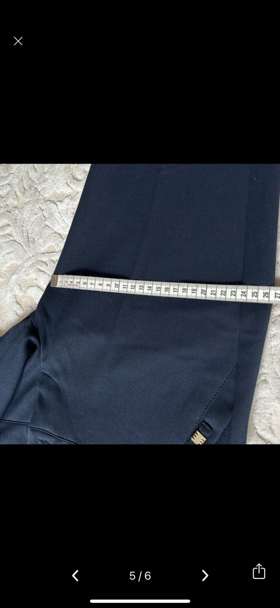 Kadın lacivert kumaş pantolon - Görsel 5