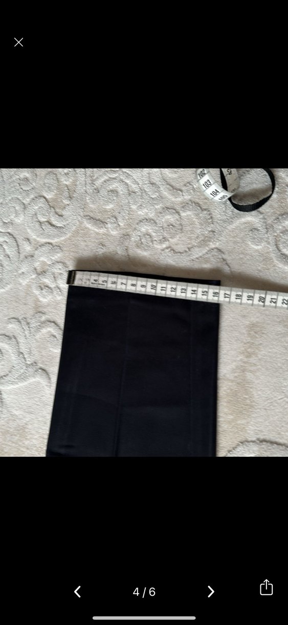 Kadın Siyah Kumaş Pantolon, Orta Boy, Tokalı - Görsel 3