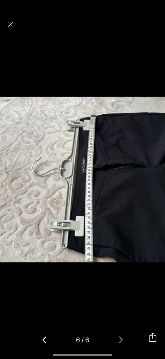 Kadın Siyah Kumaş Pantolon, Orta Boy, Tokalı - Görsel 2