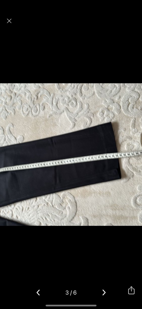 Kadın Siyah Kumaş Pantolon, Orta Boy, Tokalı - Görsel 4