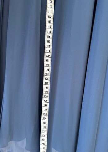 Uzun Mavi Şık Abiye Elbise - Görsel 8