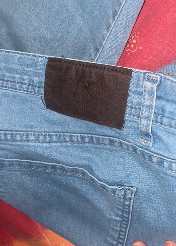 Mavi Bağlama Desenli Normal Boy erkek Kot Pantolon 32/30 beden - Görsel 2