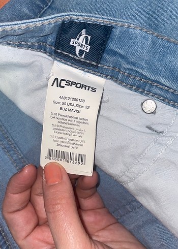 Mavi Bağlama Desenli Normal Boy erkek Kot Pantolon 32/30 beden - Görsel 3