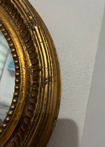 Parlak Altın Renk Yuvarlak Duvar Aynası - Görsel 5