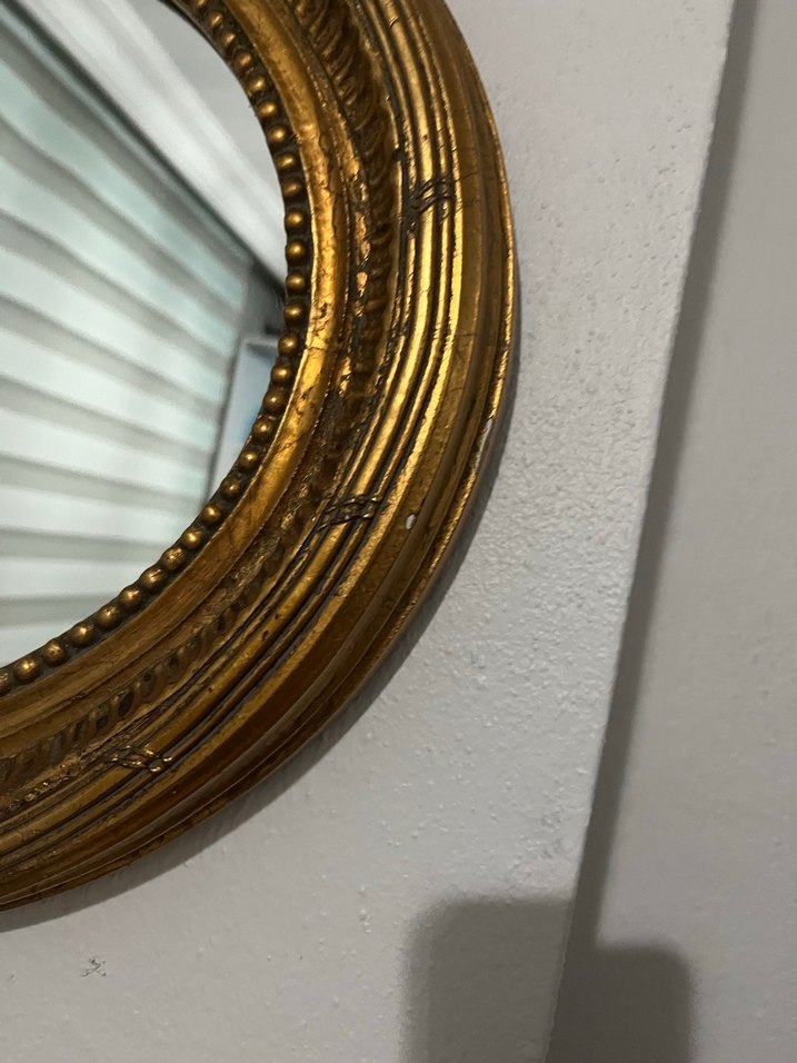 Parlak Altın Renk Yuvarlak Duvar Aynası - Görsel 4