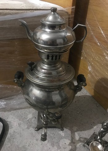 Gri Metal Çaydanlık semaver elektırıkli - Görsel 2