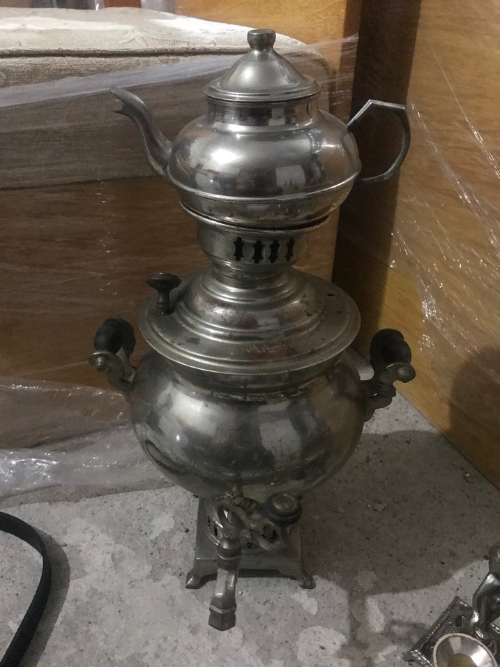 Gri Metal Çaydanlık semaver elektırıkli - Görsel 3