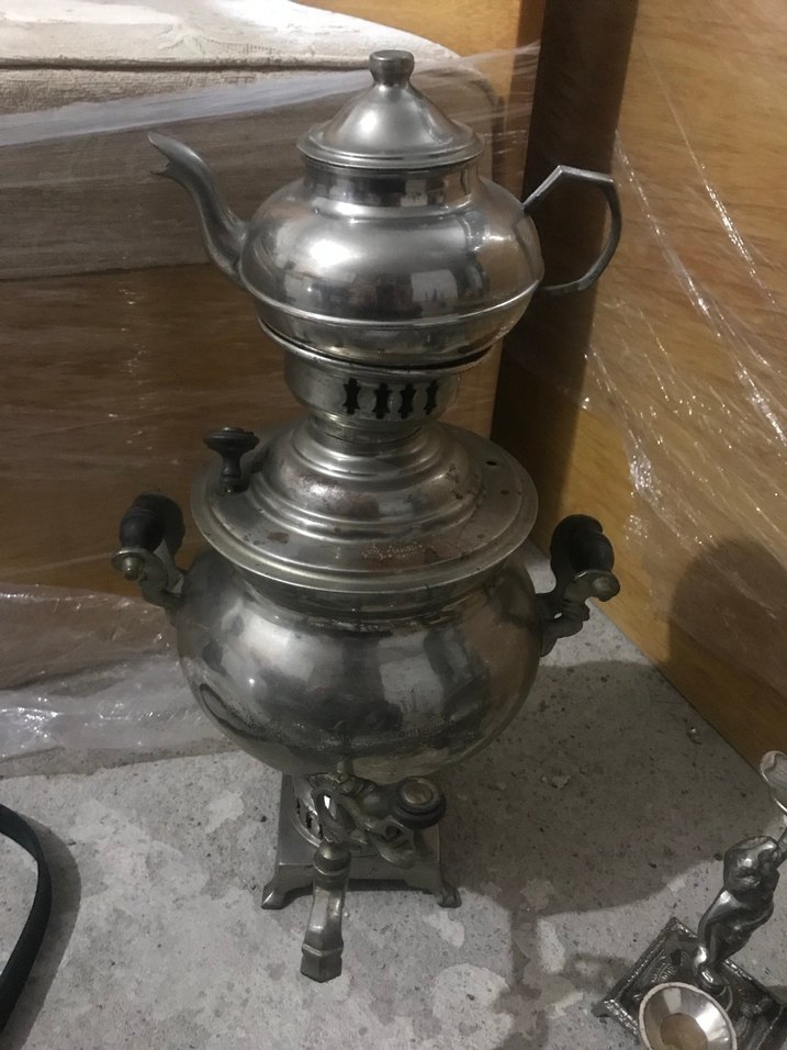 Gri Metal Çaydanlık semaver elektırıkli - Görsel 2