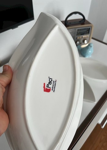 Beyaz porselen Sunum Tabağı Seti 3 lü set sfır ürün - Görsel 3