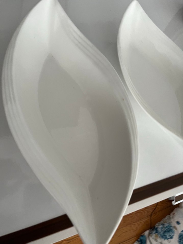 Beyaz porselen  Sunum Tabağı Seti 3 lü set sfır ürün - Görsel 2