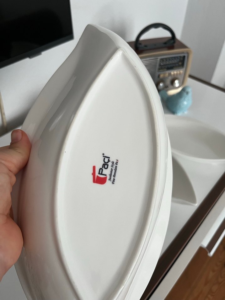 Beyaz porselen  Sunum Tabağı Seti 3 lü set sfır ürün - Görsel 3