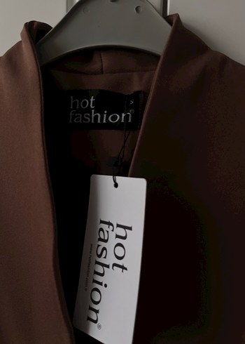 Düğmeli Kahverengi Kadın Blazer Ceket - Görsel 3