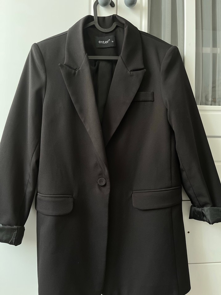 Siyah Kadın Blazer Ceket - Görsel 2