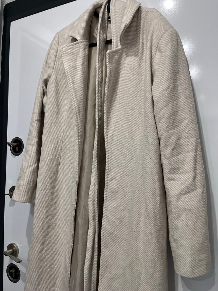 Bej Kadın kaşe Kaban - Görsel 2