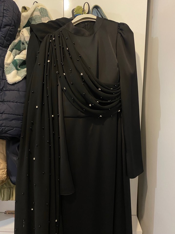 HENNIN Siyah taşlı abiye - Görsel 3