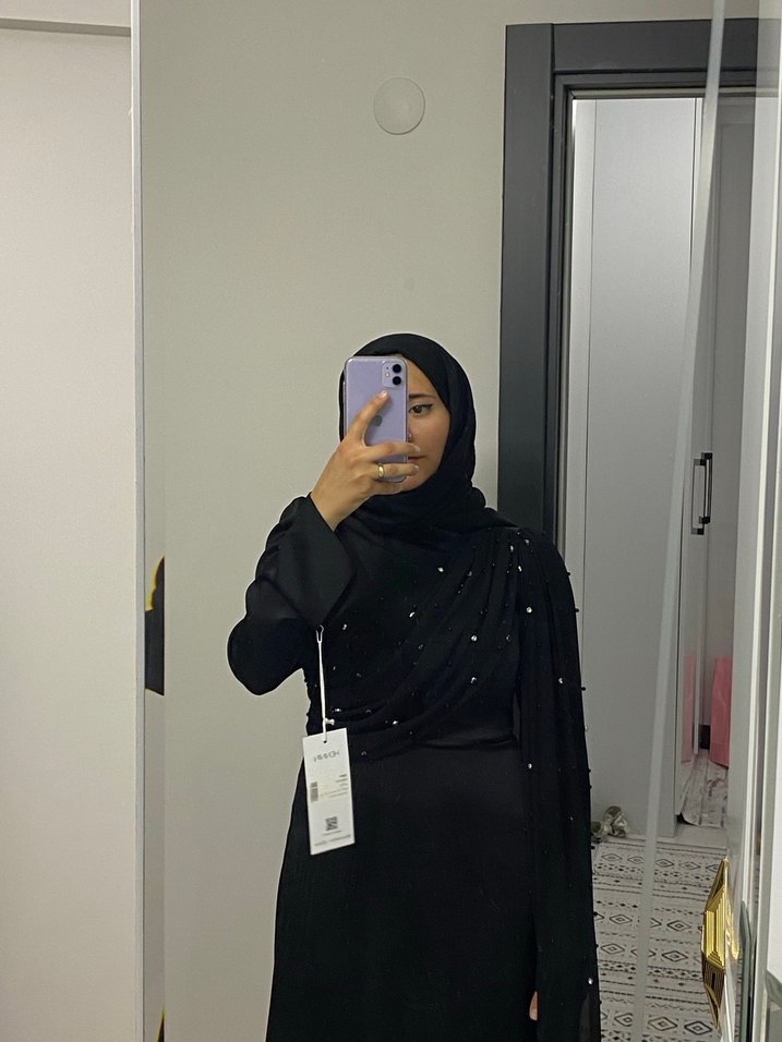 HENNIN Siyah taşlı abiye - Görsel 2