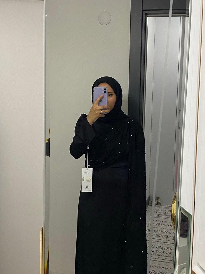 Siyah tesettür abiye - Görsel 2