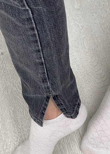Gri Düz Kesim Kadın Denim Pantolon - Görsel 6