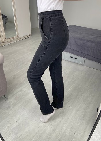 Fermuarlı Füme Kadın Jean - Görsel 3