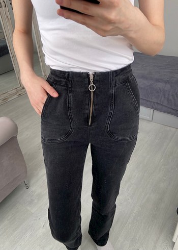 Fermuarlı Füme Kadın Jean - Görsel 5