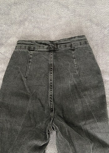 Fermuarlı Füme Kadın Jean - Görsel 7