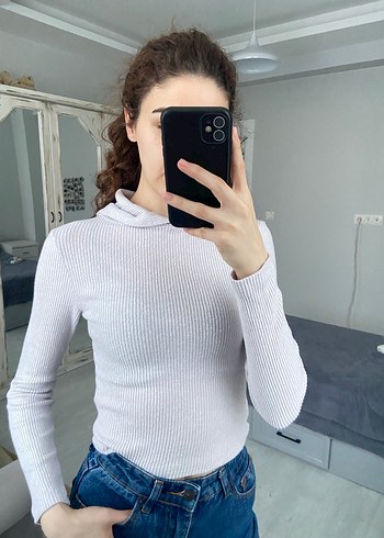 Gri Kapüşonlu Kadın Kazak - Görsel 2