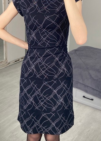 Kadın Lacivert Midi Kalem Elbise - Görsel 3