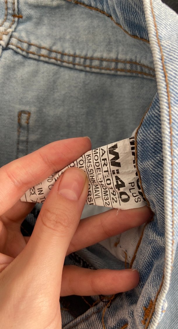 Beyaz Basic Spor Kadın Denim Pantolon - Görsel 5