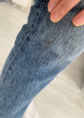 Bol Kesim Kadın Kot Pantolon - Görsel 8