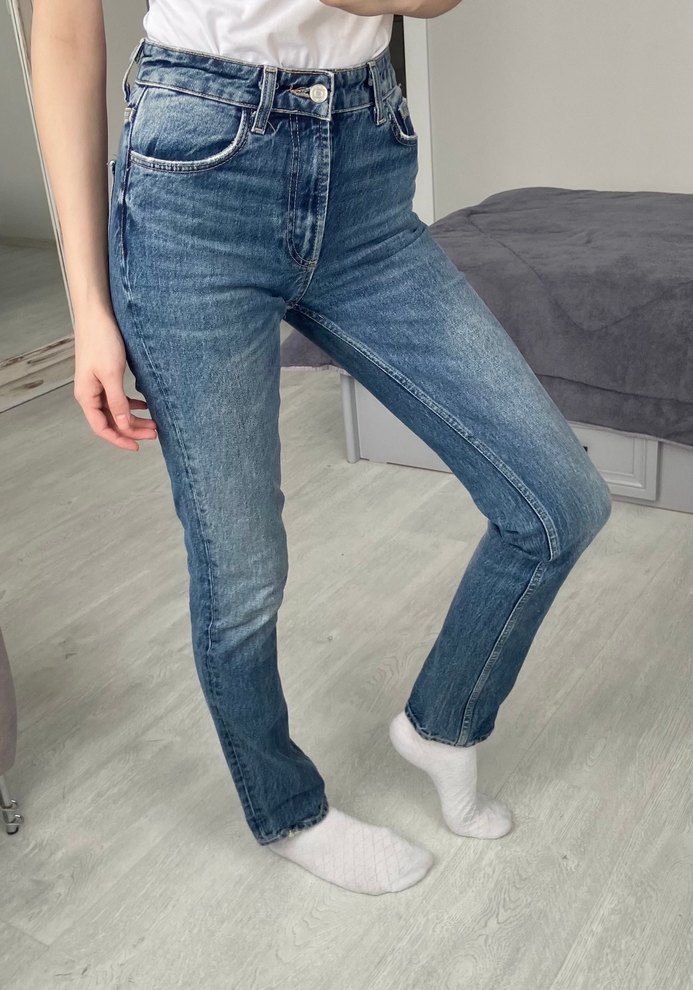 Bol Kesim Kadın Kot Pantolon - Görsel 3