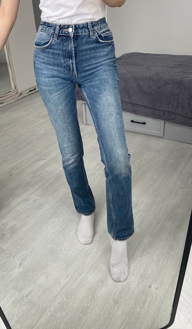 Bol Kesim Kadın Kot Pantolon - Görsel 2