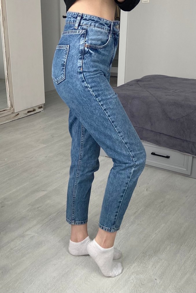 Lacivert Kadın Jean Pantolon - Görsel 4