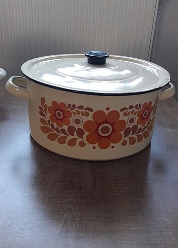 Vintage emaye tencere 
