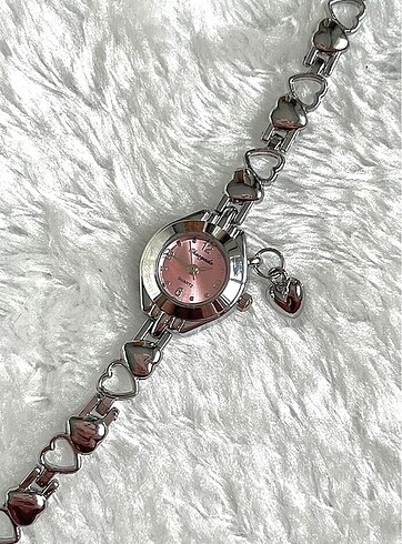 Vintage Kalp Charm Saat