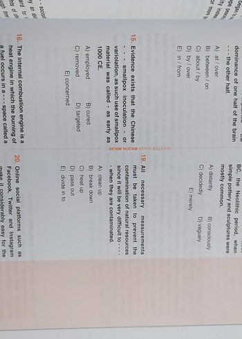 YÖKDİL Sosyal Sağlık Fen Sözlüklü Soru Bankası - Görsel 5
