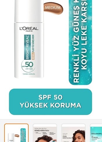 L'Oréal Bright Reveal Renkli Güneş Kremi SPF 50 - Görsel 8