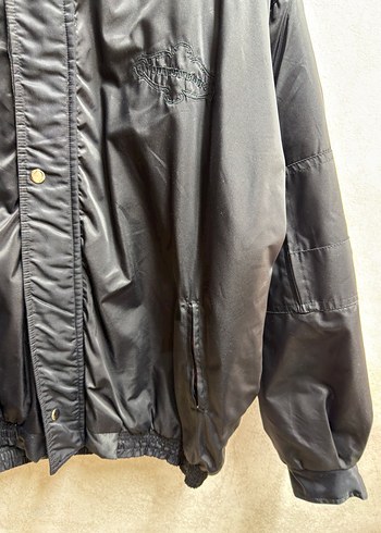 Siyah Düğmeli Erkek bomber Oversize Ceket - Görsel 6