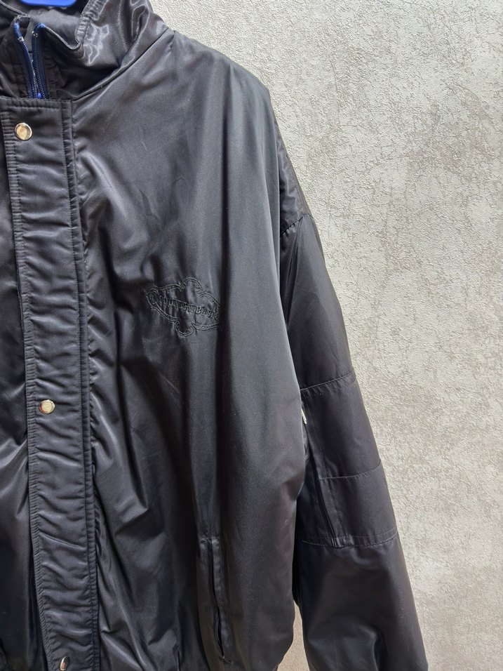 Siyah Düğmeli Erkek bomber Oversize Ceket - Görsel 4