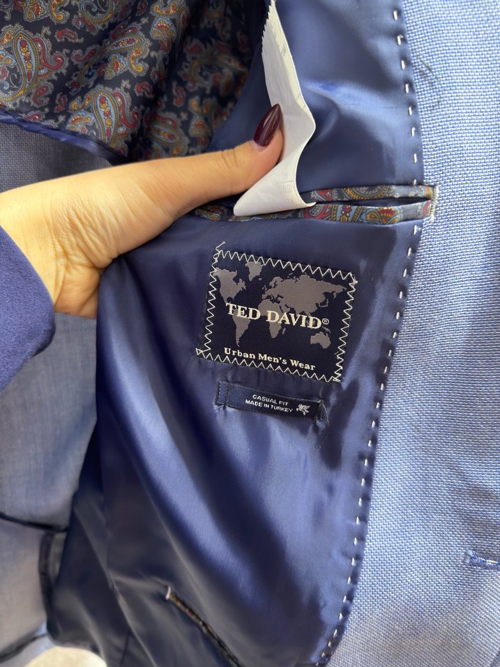 Ted david Erkek Mavi Regular Fit Ceket - Görsel 5