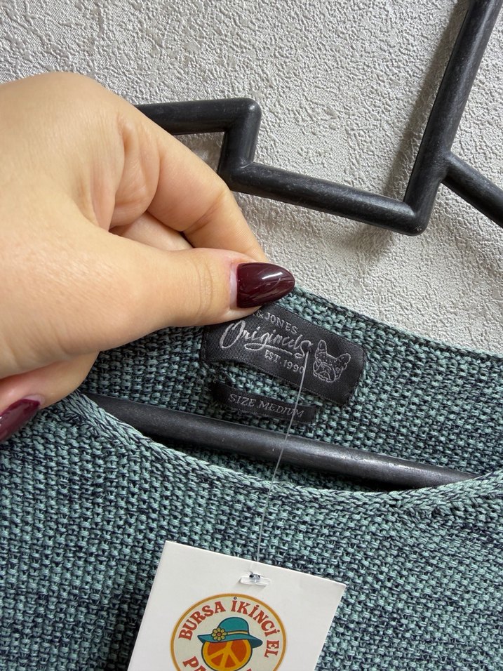 Jack jones Gri Uzun Kollu Örgü Erkek Kazak - Görsel 5