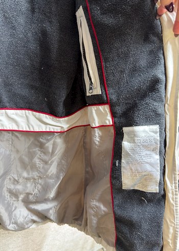 Düğmeli Beyaz Midi unisex kaz tüyü kayak montu - Görsel 5