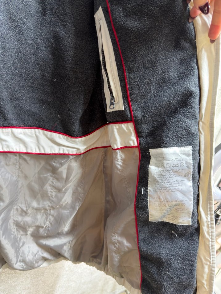 Düğmeli Beyaz Midi unisex kaz tüyü kayak montu - Görsel 5