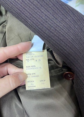 Sarar Kahverengi Erkek kruvaze ceket - Görsel 4