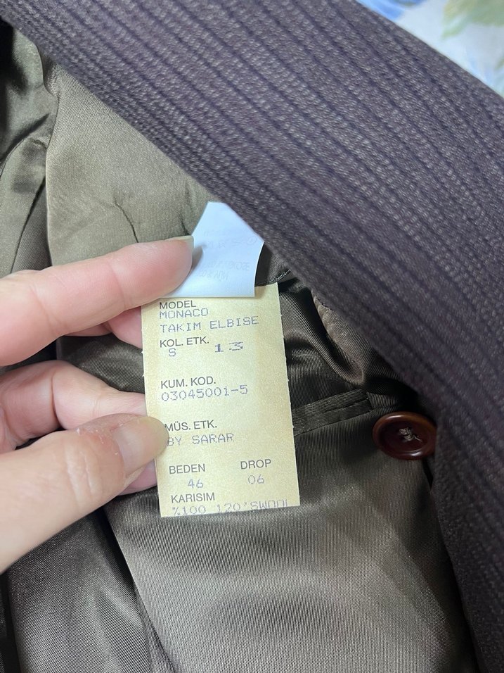 Sarar Kahverengi Erkek kruvaze ceket - Görsel 4