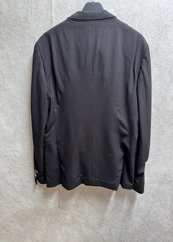 Siyah Erkek Düğmeli Notch Yaka Takım Elbise - Görsel 5