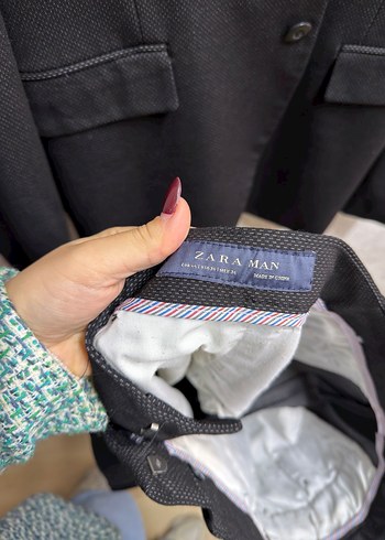 Siyah Erkek Düğmeli Notch Yaka Takım Elbise - Görsel 8